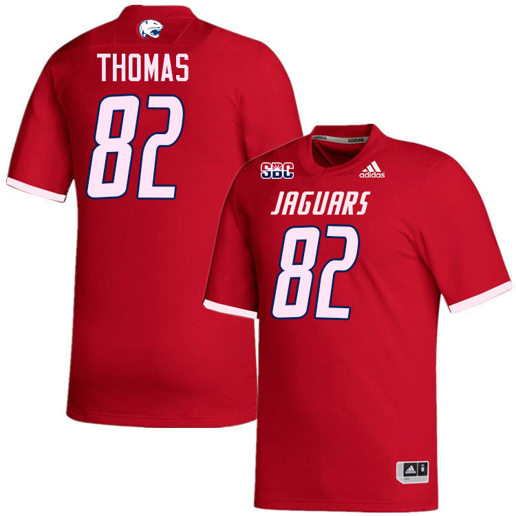 #82 Trent Thomas South Alabama Jaguars Jerseys,College Football Uniforms,Apparels Stitched-Red
